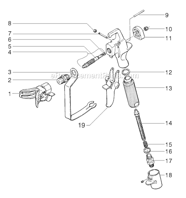 Page H Diagram and Parts List for 0295025 SprayTECH Paint Sprayer