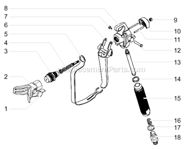 Part Location Diagram of 0347706 SprayTECH Swivel