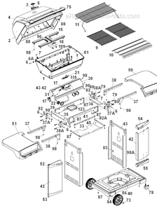 Part Location Diagram of 10958-E79 Broil King Door