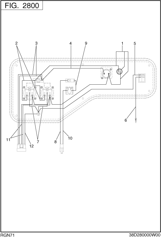 Wire Harness Diagram and Parts List for RGN71026000 RGN7100 Subaru Generator