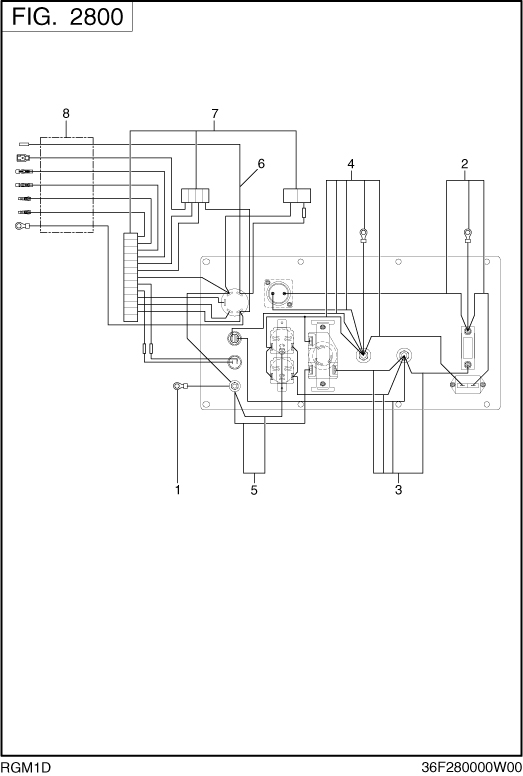 Wire Harness Diagram and Parts List for RGM1D036000 RGV14000 Subaru Generator