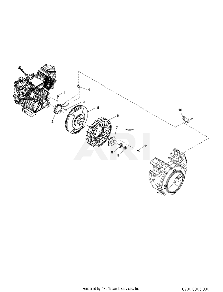700 Electric Device Diagram and Parts List for  Subaru Engine
