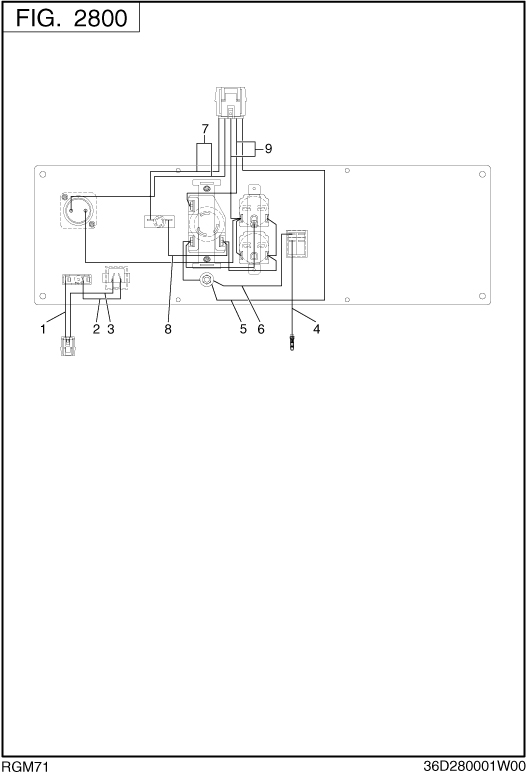 Wire Harness Diagram and Parts List for RGM71016000 RGX7100 Subaru Generator