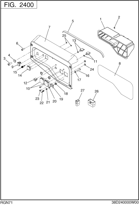 Control Box Diagram and Parts List for RGN71026000 RGN7100 Subaru Generator