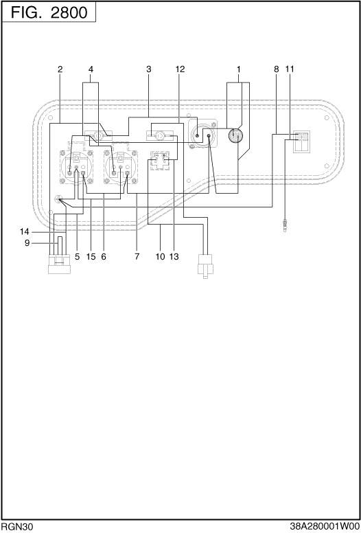 Wire Harness Diagram and Parts List for RGN30016000 RGN3000 Subaru Generator