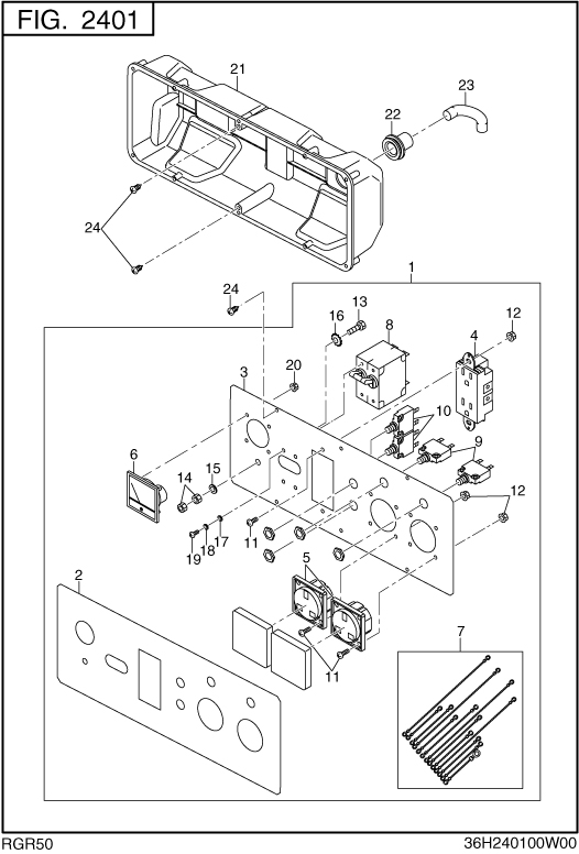 Control Box Diagram and Parts List for RGR50052000 SGX5000 Subaru Generator