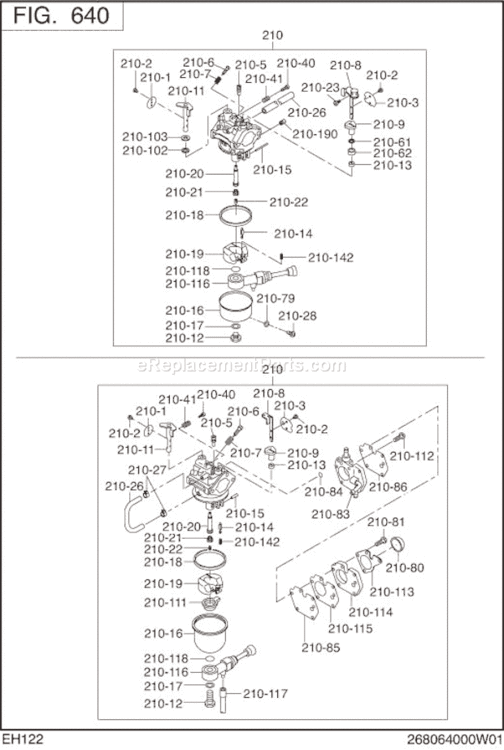 Page L Diagram and Parts List for  Subaru Engine