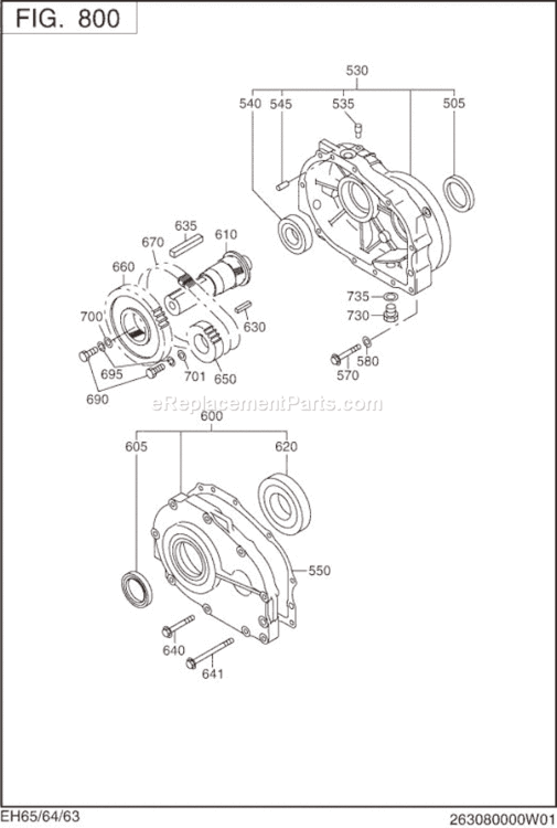 Reduction,Clutch Gr Diagram and Parts List for  Subaru Engine