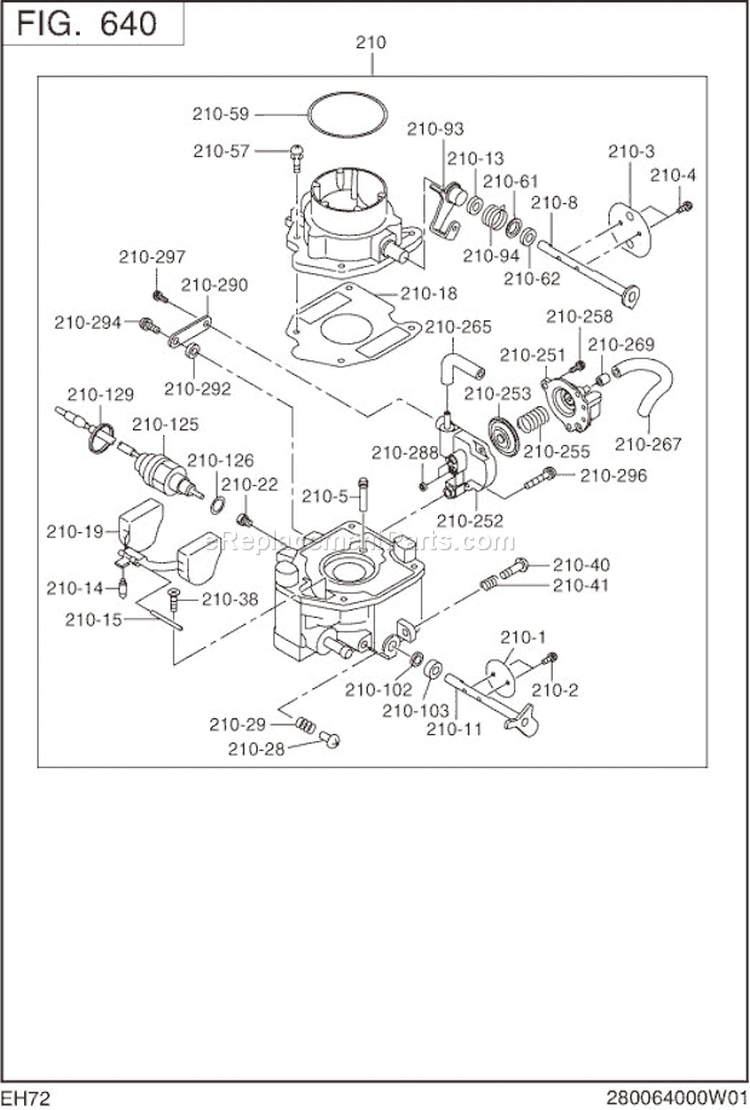 Page I Diagram and Parts List for  Subaru Engine
