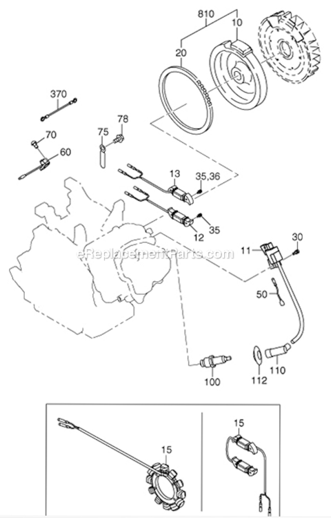 Electric_Device Diagram and Parts List for  Subaru Engine