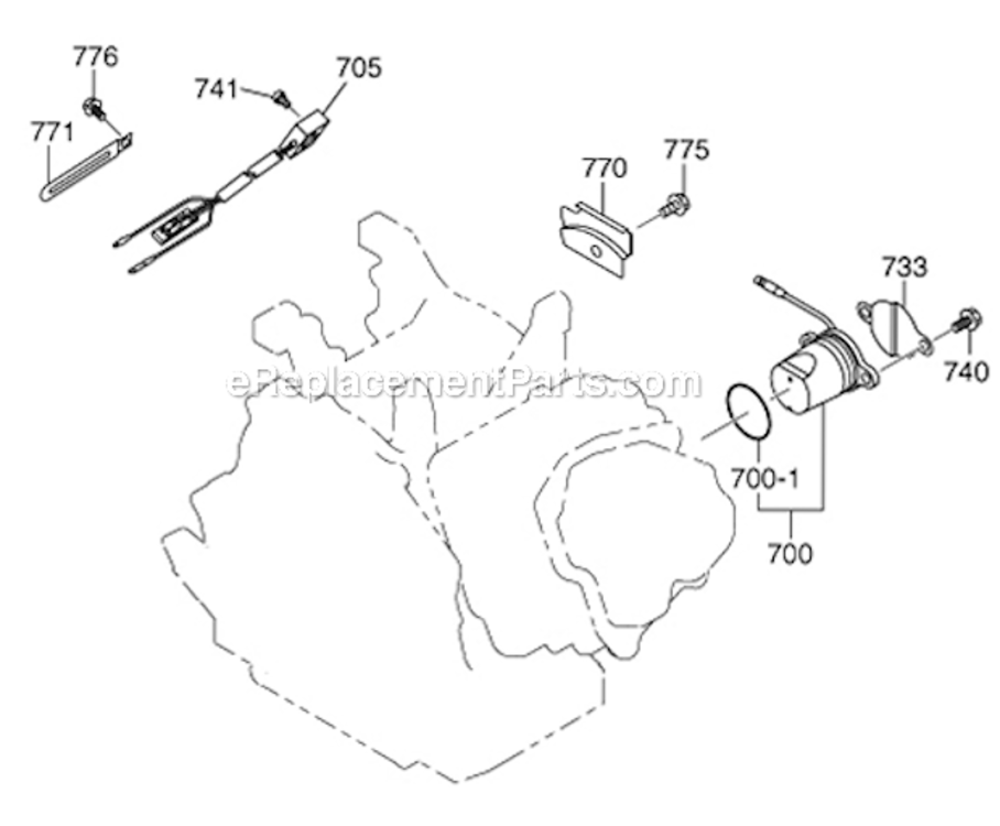 Page M Diagram and Parts List for  Subaru Engine