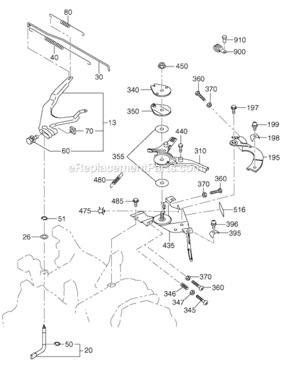 Governor_Operation Diagram and Parts List for  Subaru Engine
