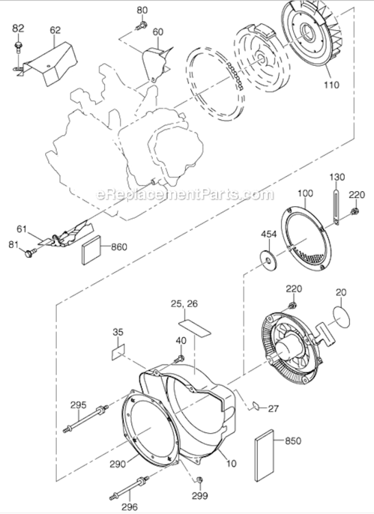 Cooling_Starting Diagram and Parts List for  Subaru Engine