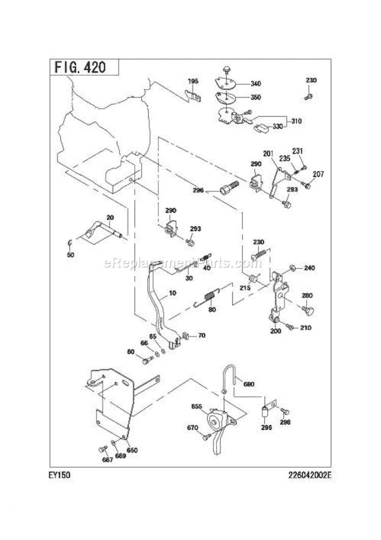 Page D Diagram and Parts List for  Subaru Engine