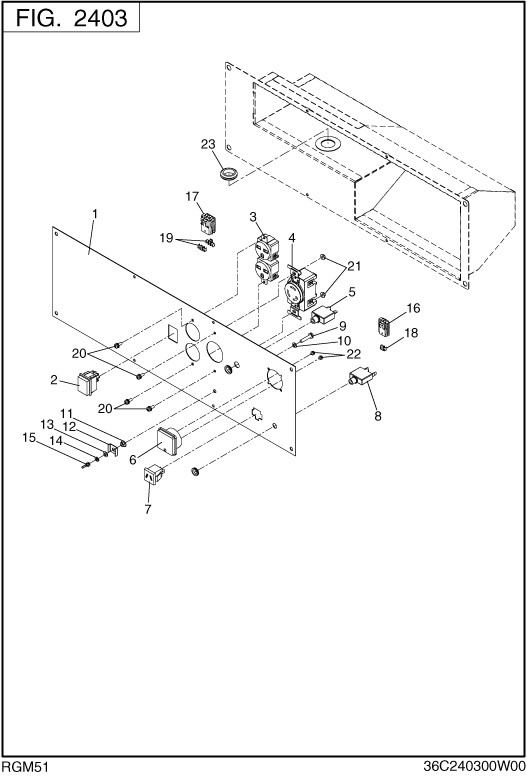 Control Box Diagram and Parts List for RGM51016000 RGX5100 Subaru Generator