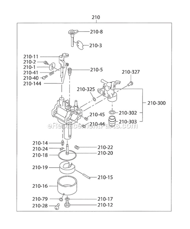 Fuel Lubricant Group Diagram and Parts List for  Subaru Engine