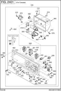 Control Box Diagram and Parts List for RLE48044080 RGX4800 Subaru Generator