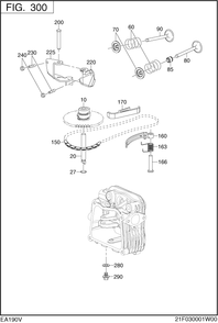 Intake,exhaust Diagram and Parts List for EA190 Subaru Engine