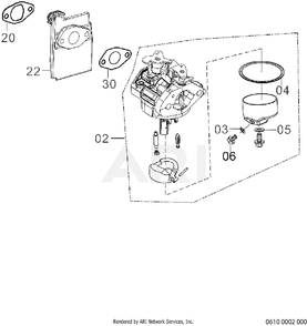 610 Fuel And Lubricant Diagram and Parts List for  Subaru Engine