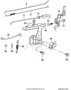 400 Governor Diagram and Parts List for  Subaru Engine