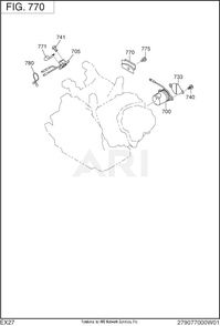 770 Electric Device Diagram and Parts List for  Subaru Engine