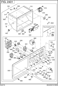 Control Box Diagram and Parts List for RLE75053010 RGX7500 Subaru Generator