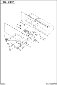 Control Box Diagram and Parts List for RGM30018000 RGX3000 Subaru Generator
