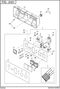 Control Box Diagram and Parts List for RGR50052000 SGX5000 Subaru Generator