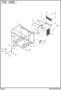 Pipe Frame Diagram and Parts List for RGN71118500 RGN7100E Subaru Generator