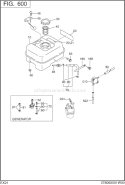 Fuel Lubricant Diagram and Parts List for  Subaru