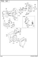 Intake Exhaust Diagram and Parts List for  Subaru Engine