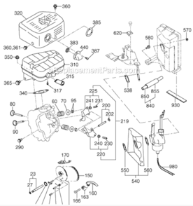 Intake_Exhaust Diagram and Parts List for  Subaru Engine