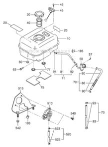 Fuel_Lubricant Diagram and Parts List for  Subaru Engine