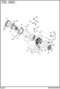 Generator Diagram and Parts List for RGN71118500 RGN7100E Subaru Generator