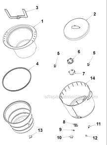 Page A Diagram and Parts List for  Sunbeam Slow Cooker