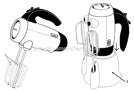 Page A Diagram and Parts List for  Sunbeam Mixer