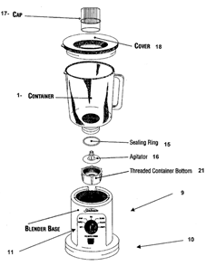 Page A Diagram and Parts List for  Sunbeam Blender
