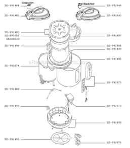 Page A Diagram and Parts List for  T-Fal Rice Cooker Steamer