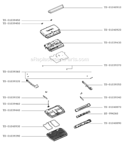Page B Diagram and Parts List for  T-Fal Grill
