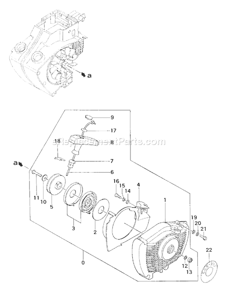 Page H Diagram and Parts List for  Tanaka Chainsaw