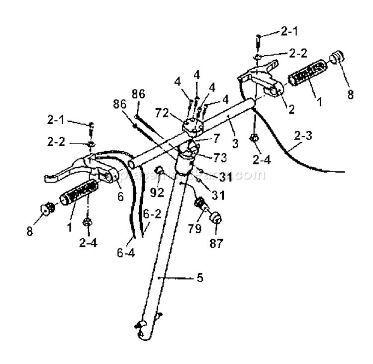 Page M Diagram and Parts List for X 25cc Tanaka 