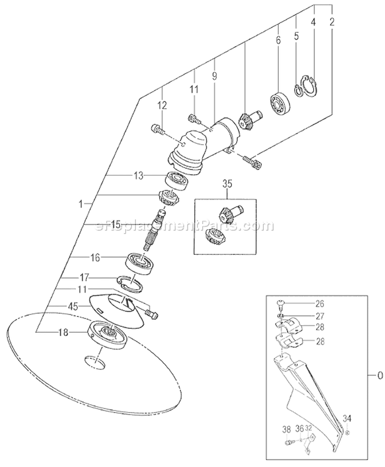 Page K Diagram and Parts List for  Tanaka Trimmer