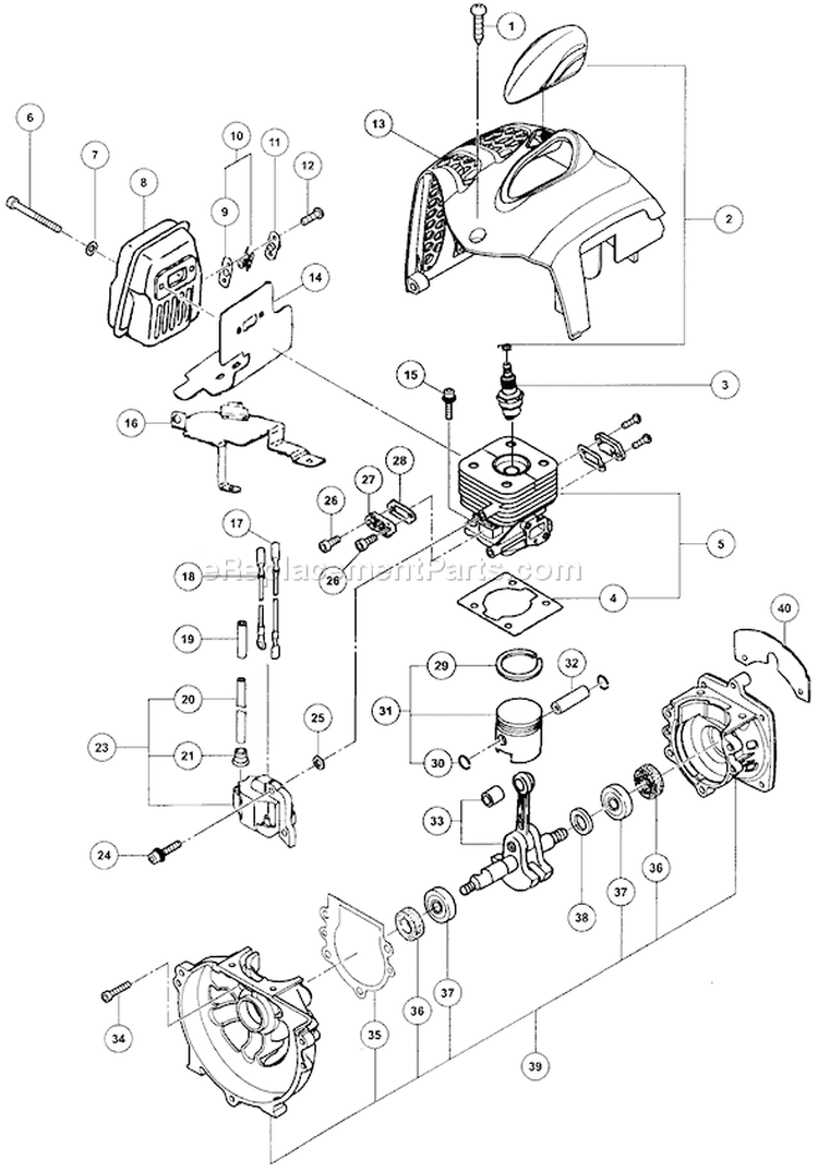 Page B Diagram and Parts List for  Tanaka Trimmer