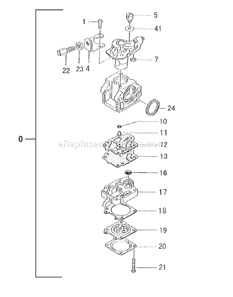 Page B Diagram and Parts List for  Tanaka Trimmer