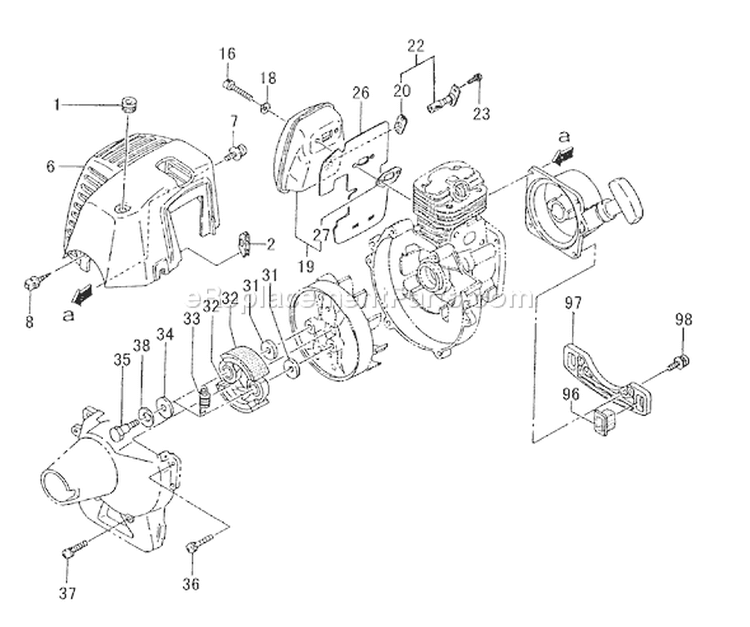 Page E Diagram and Parts List for  Tanaka Trimmer