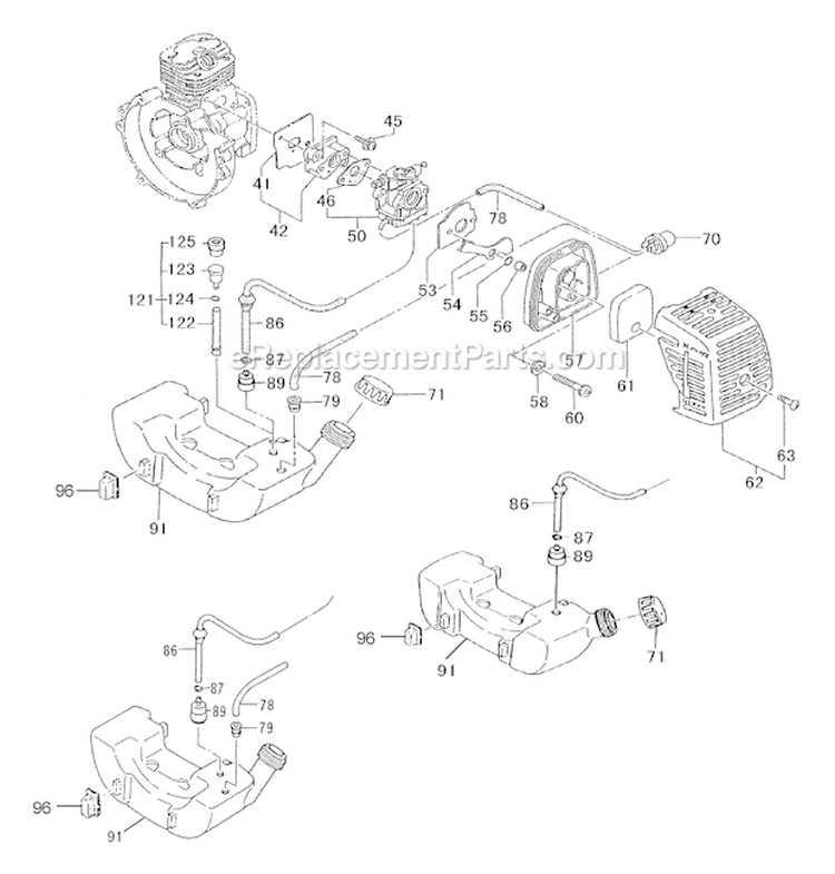 Page E Diagram and Parts List for  Tanaka Trimmer