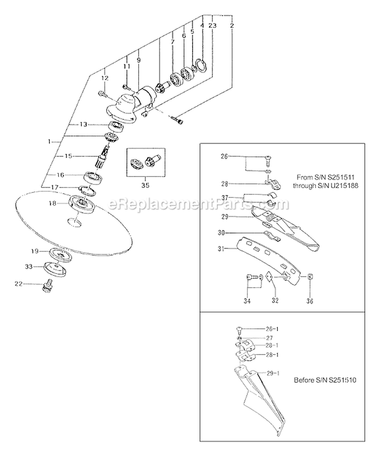 Page F Diagram and Parts List for  Tanaka Trimmer