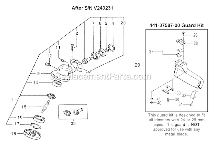 Page H Diagram and Parts List for  Tanaka Trimmer