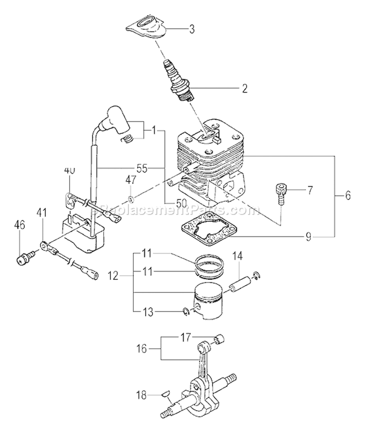 Page D Diagram and Parts List for  Tanaka Trimmer
