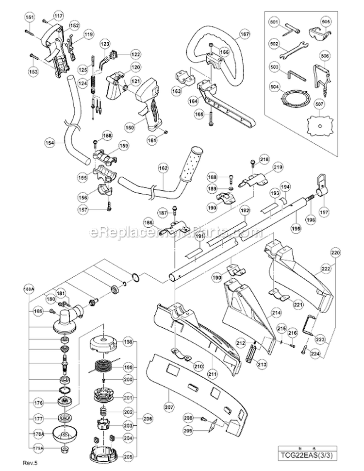 Page C Diagram and Parts List for  Tanaka Trimmer